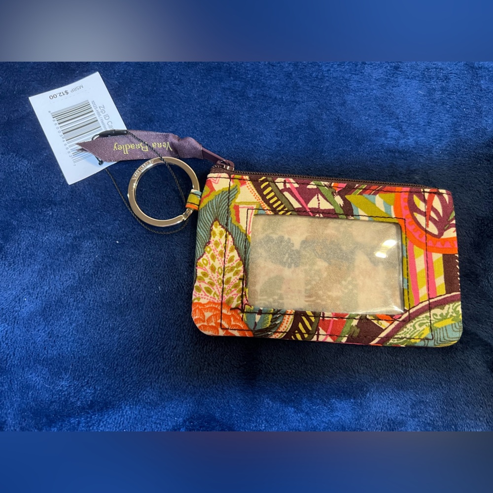 Vera Bradley Zip ID Case in Heirloom Paisley NEW $12